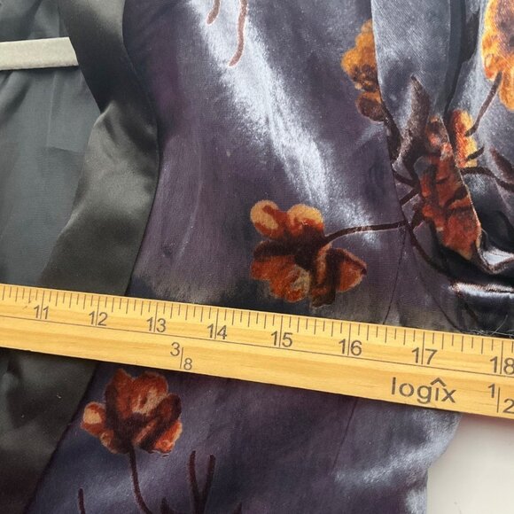 Anthropologie Small Cartonnier Velvet Floral Print Blazer Tuxedo Jacket - Picture 10 of 14